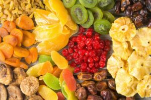 Dried fruit. 